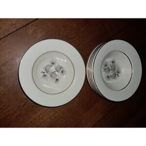 5 Pine Cone Cunningham & Pickett 22k Gold Decorated Princess Berry Bowls